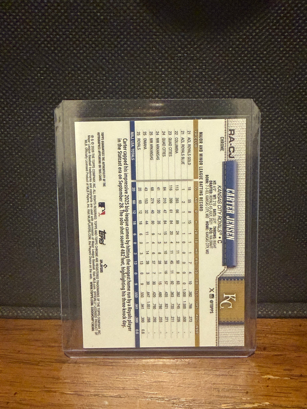 2026 Topps Chrome Carter Jensen Rookie Autograph #RA-CJ