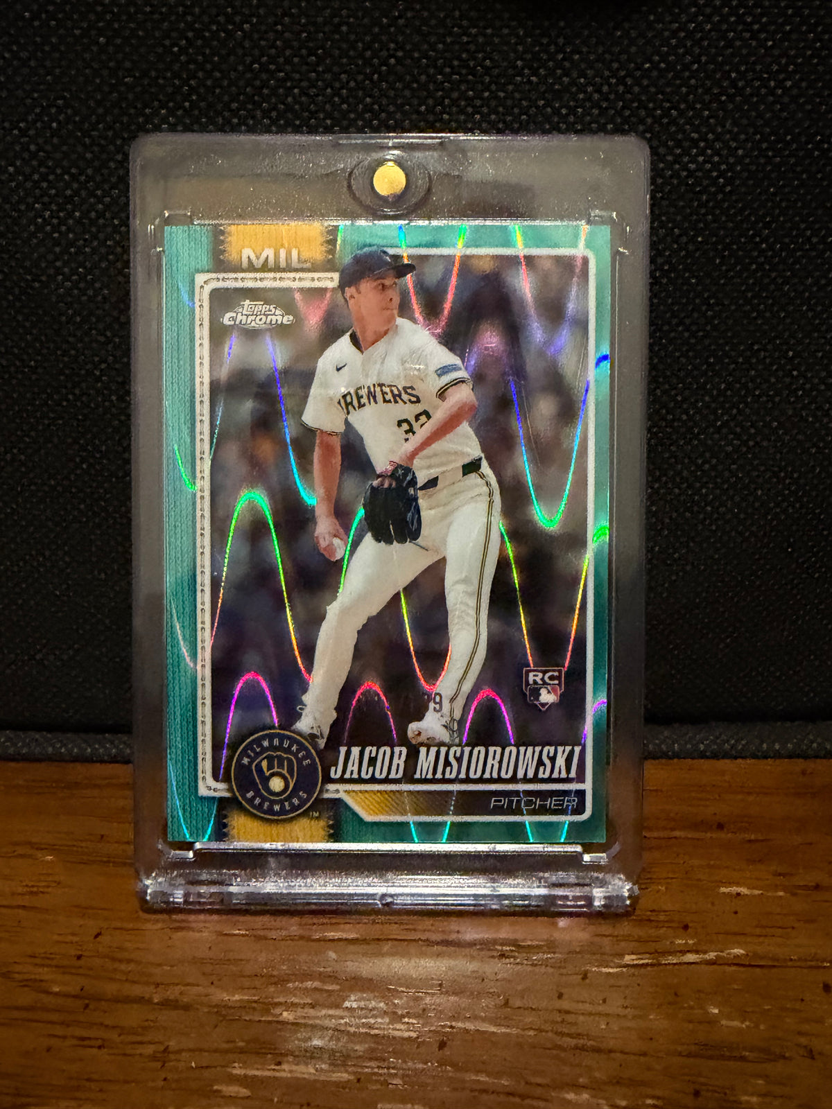 2026 Topps Chrome Jacob Misiorowski RC Aqua RayWave Refractor /199 #196