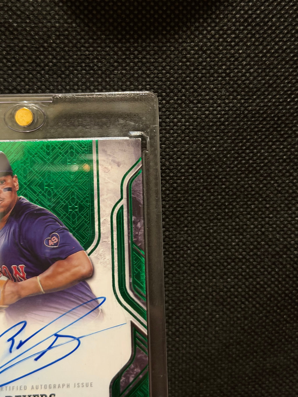 2025 Topps Tier One Rafael Devers Prime Performers Green Foil Autograph 1/20