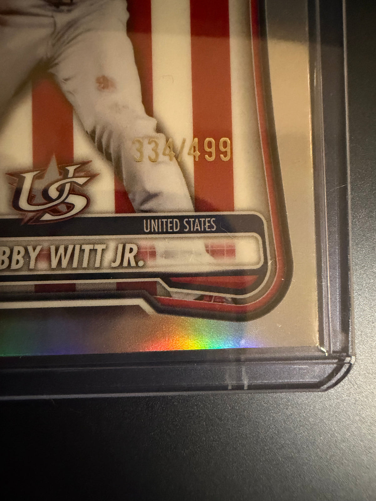 2026 Bowman Chrome Bobby Witt Jr. USA WBC Flag Variation Refractor /499