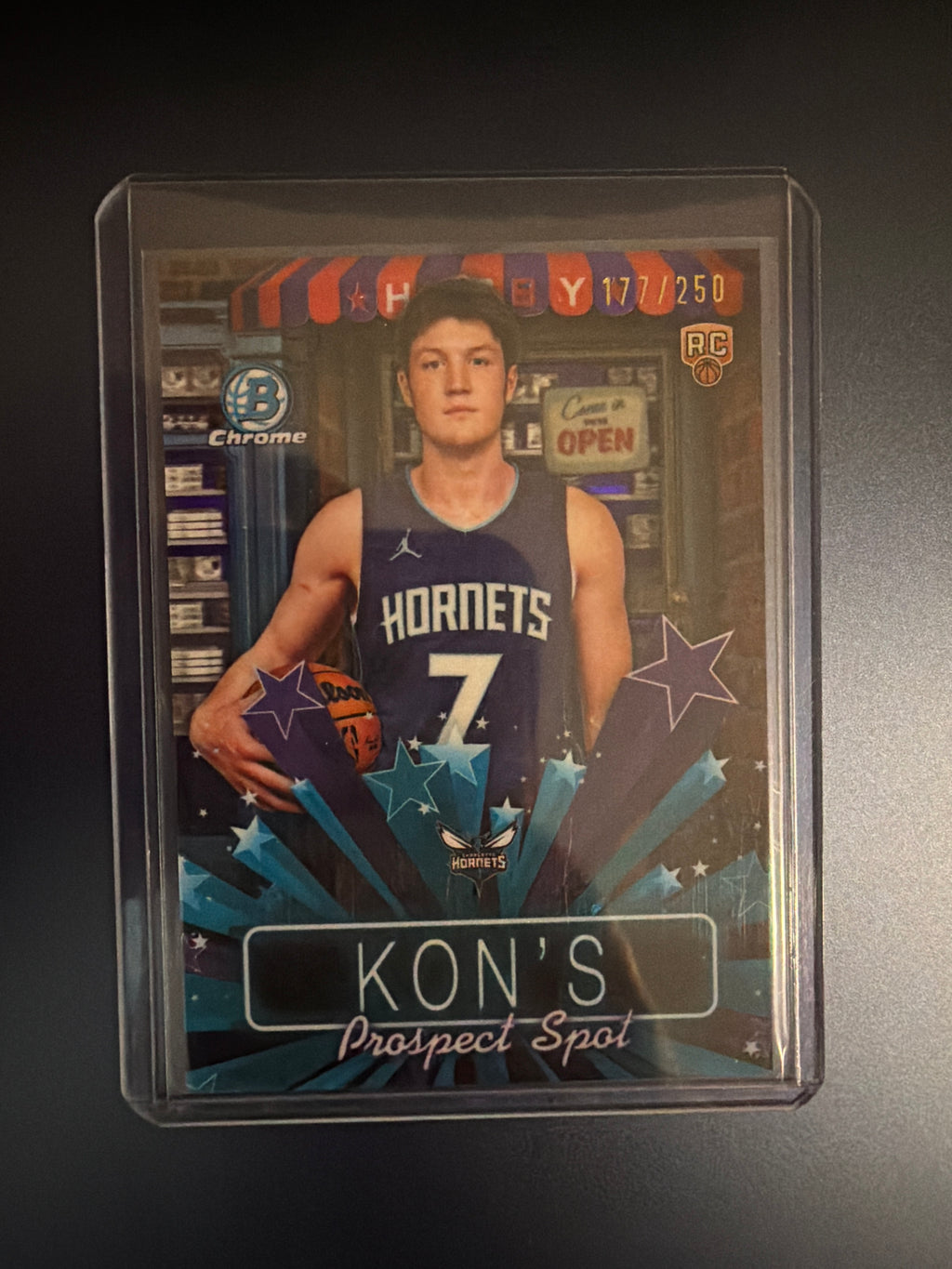 Kon Knueppel 2025-26 Bowman Chrome #HS-7 RC Hobby Stars Purple Refractor 177/250