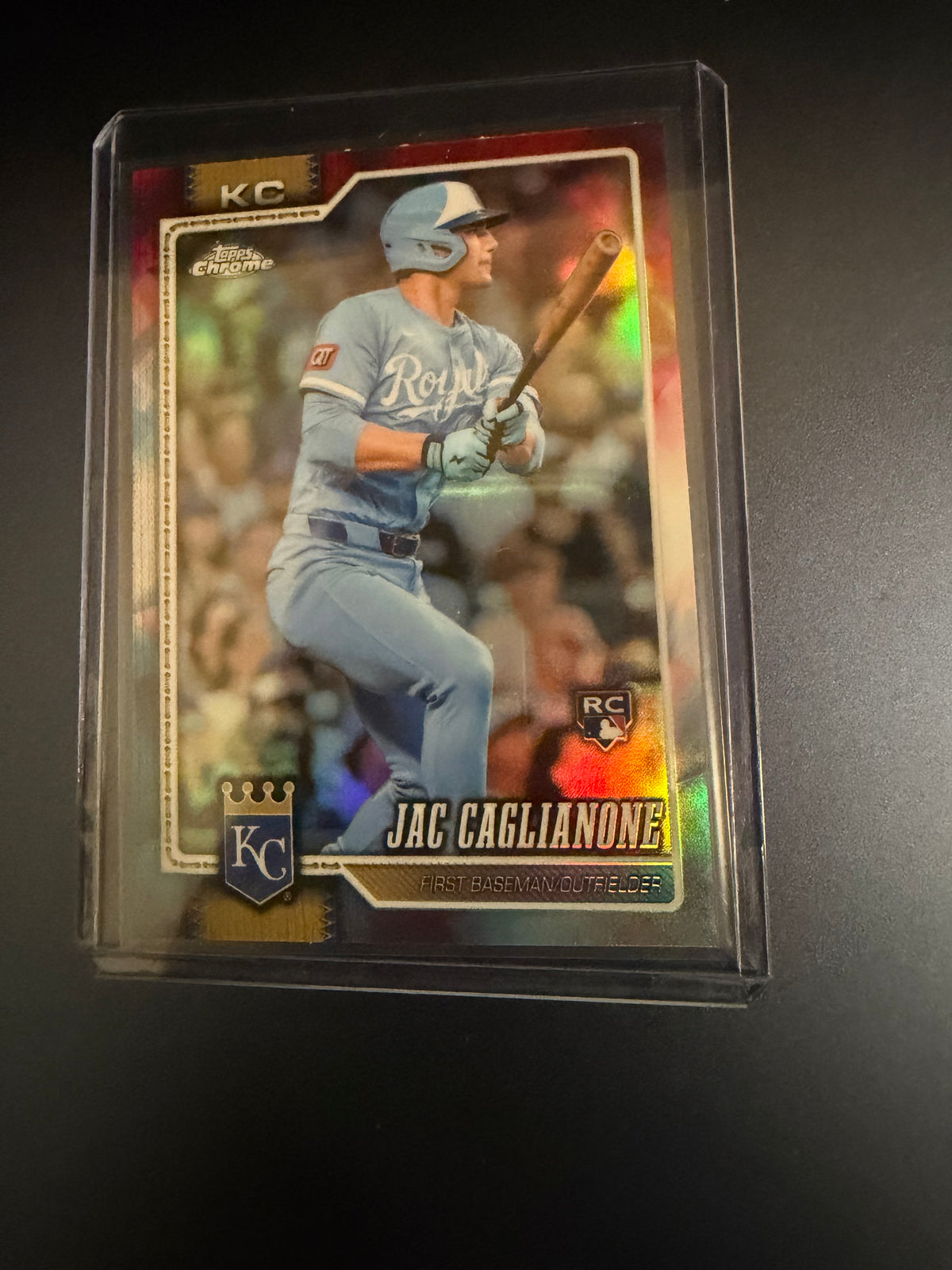 Jac Caglianone 2026 Topps Chrome Red, White and Blue Refractor