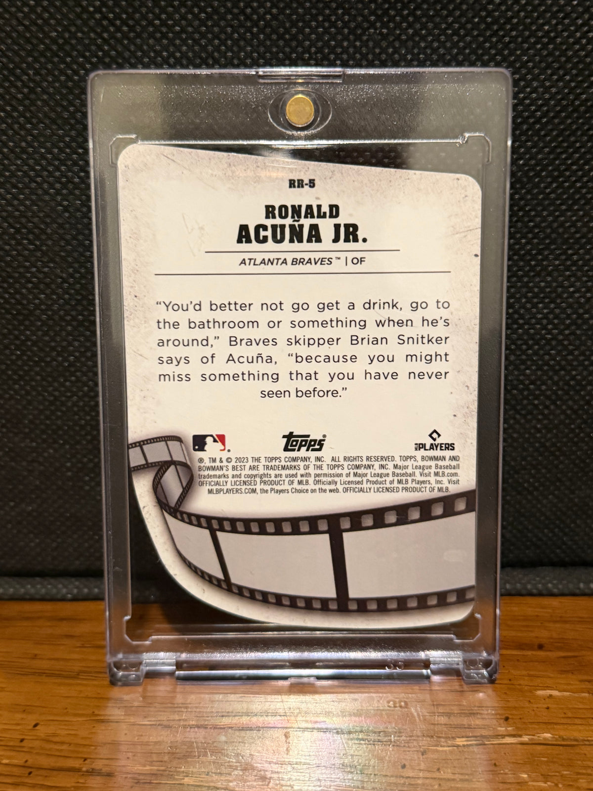 Ronald Acuna Jr 2023 Bowman's Best Reel to Reel Die-Cut #RR-5 RAW
