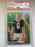 2025 Panini Mosaic Tyler Shough Rookie Variations Green Mosaic Prizm RC #273 PSA 10 Saints