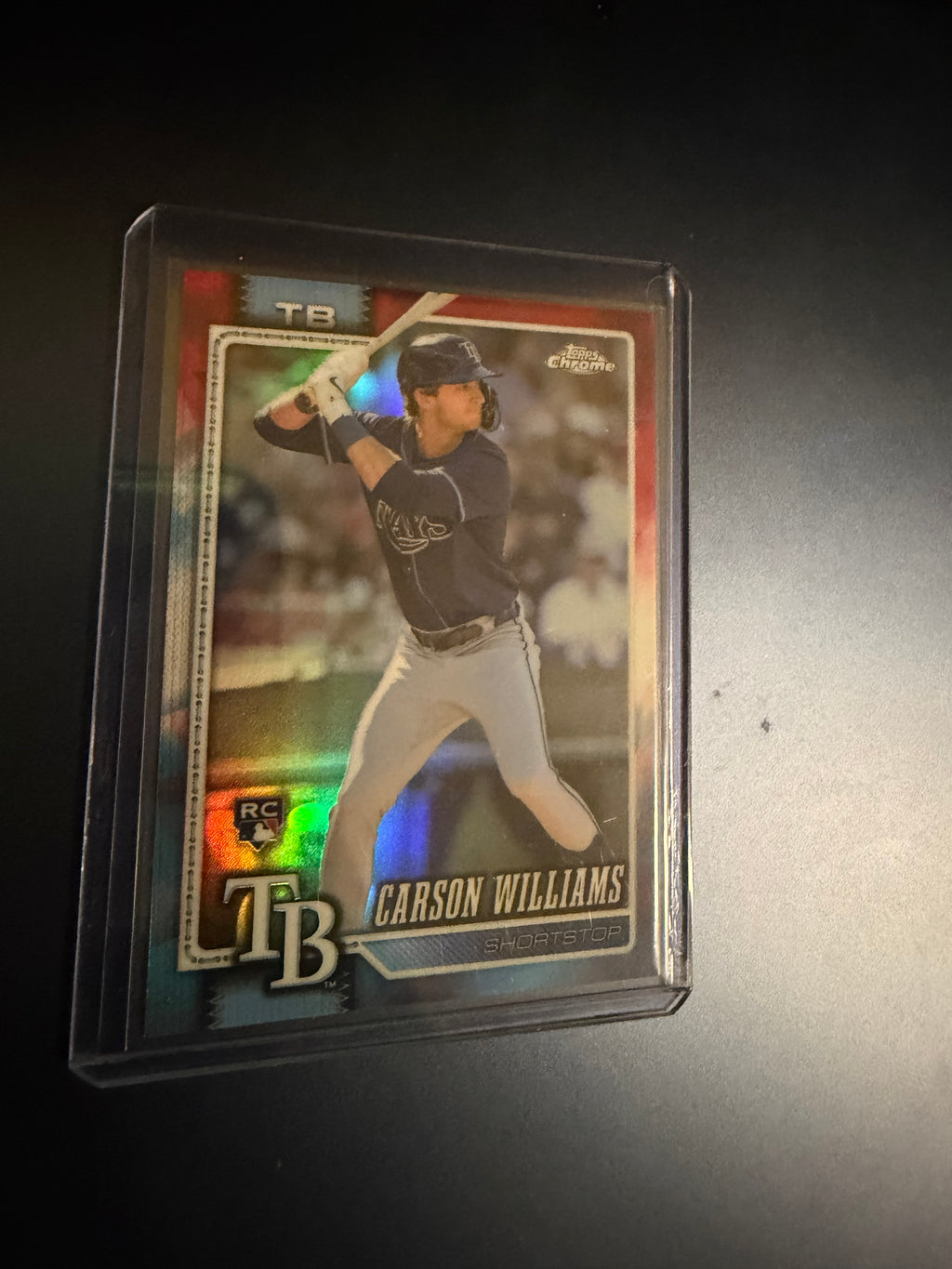 Carson Williams 2026 Topps Chrome Red, White and Blue Refractor