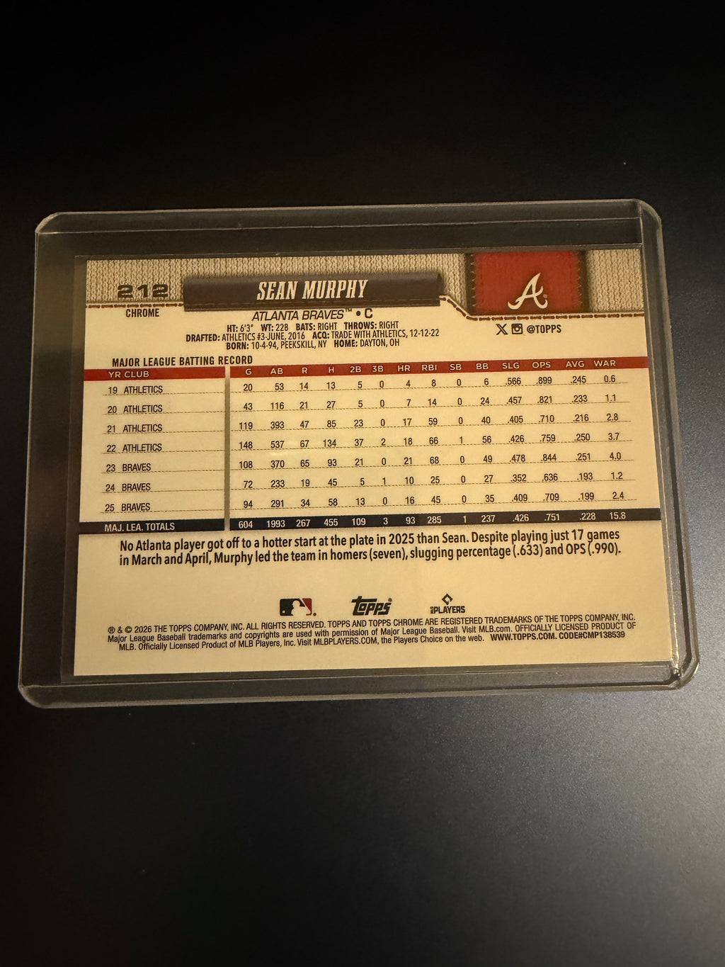 Sean Murphy 2026 Topps Chrome X-Fractor