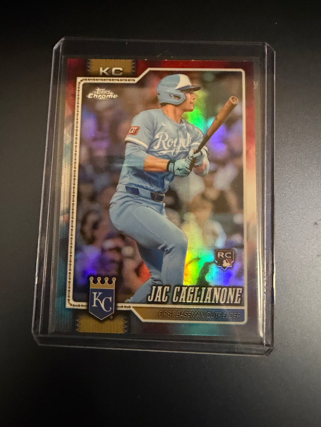 Jac Caglianone 2026 Topps Chrome Red, White and Blue Refractor