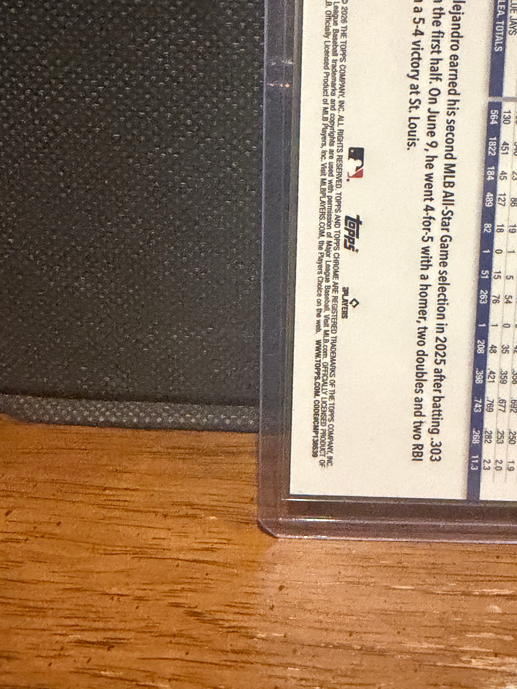 2026 Topps Chrome Alejandro Kirk Purple X-Fractor /75