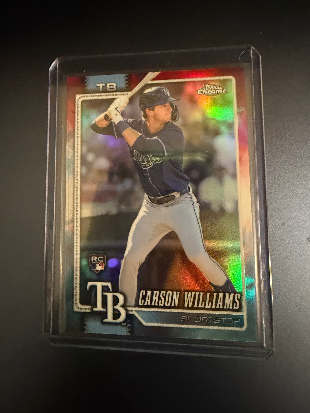Carson Williams 2026 Topps Chrome Red, White and Blue Refractor