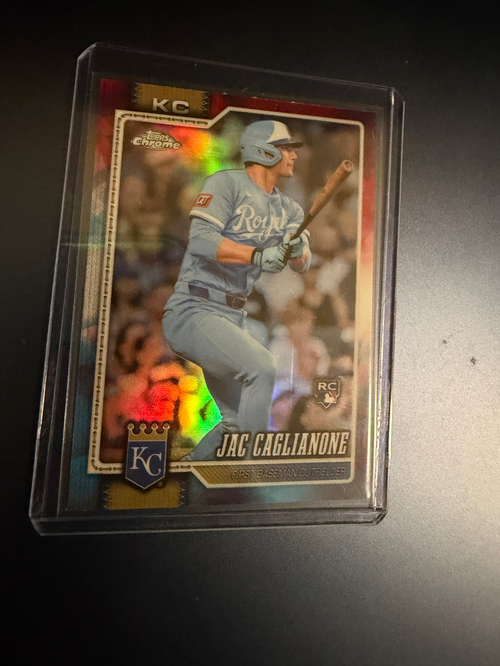 Jac Caglianone 2026 Topps Chrome Red, White and Blue Refractor