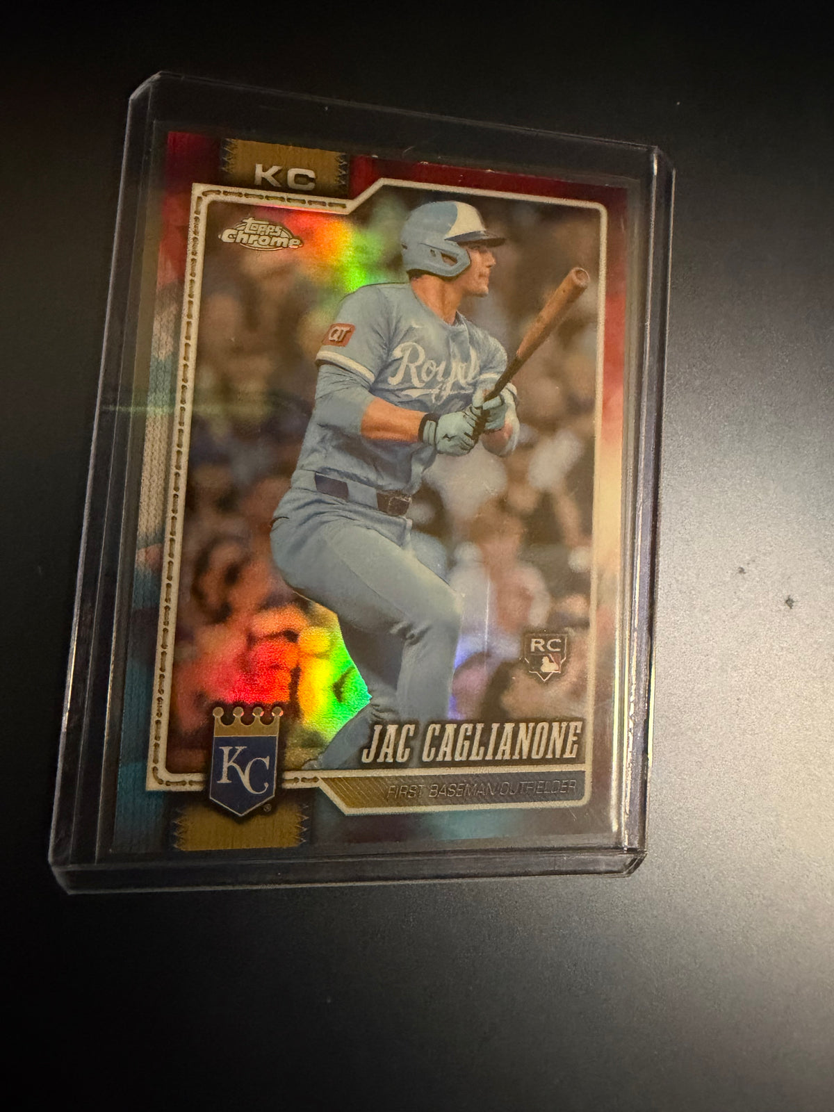 Jac Caglianone 2026 Topps Chrome Red, White and Blue Refractor