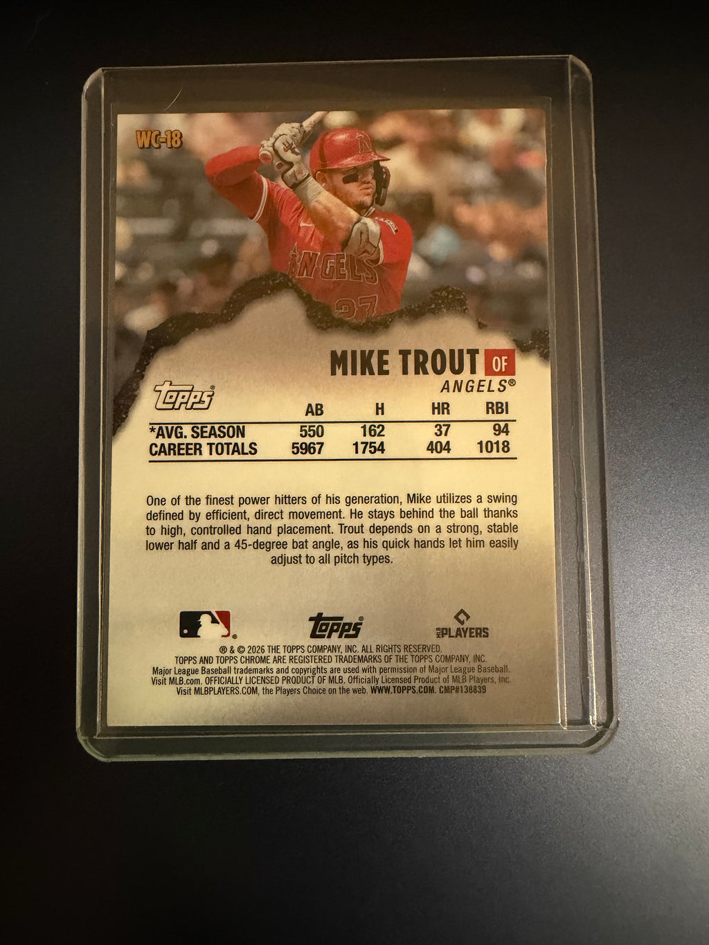 Mike Trout 2026 Topps Chrome Wrecking Crew Insert