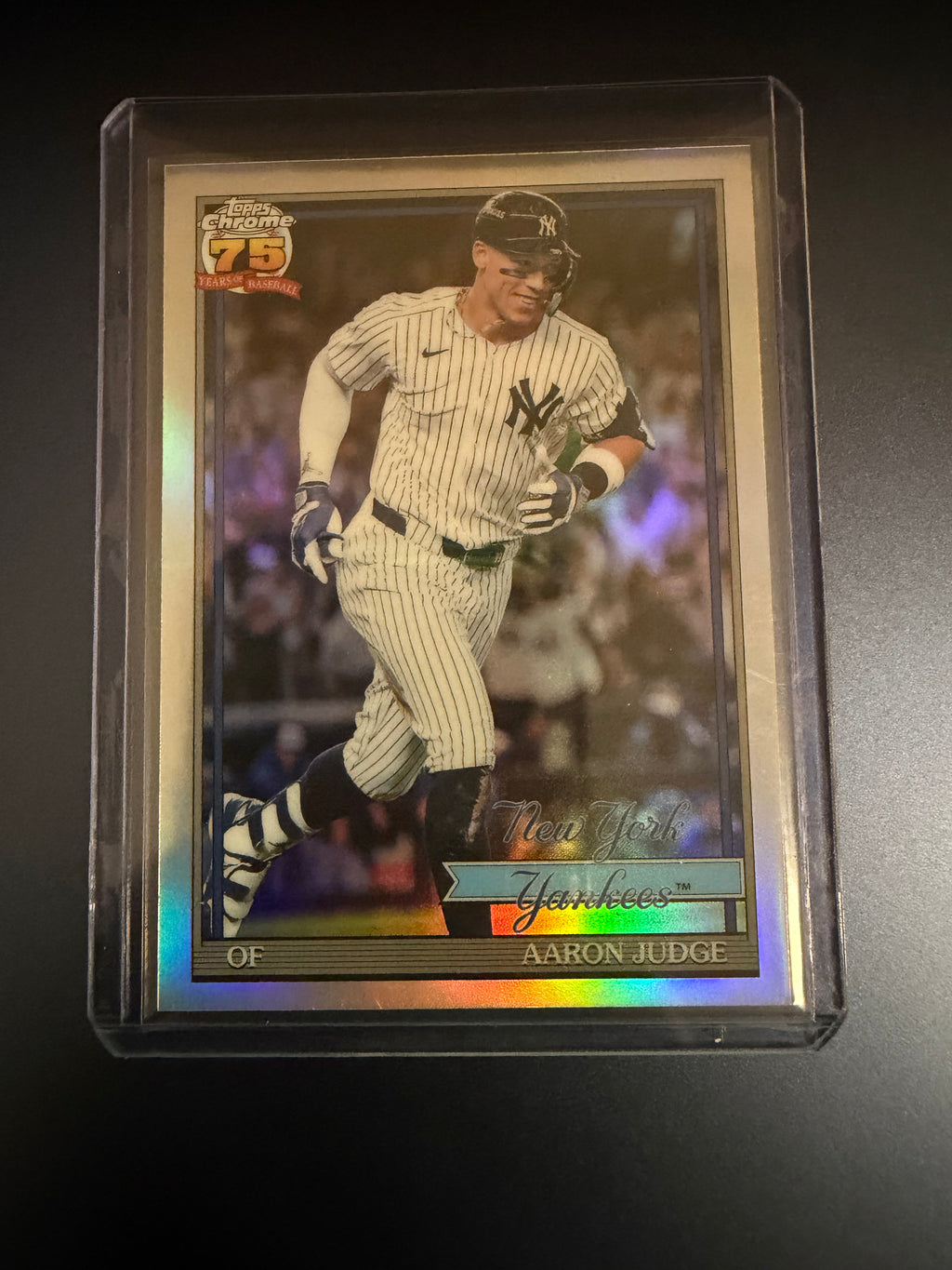 Aaron Judge 2026 Topps Chrome 75 Years of Topps Baseball Refractor Insert