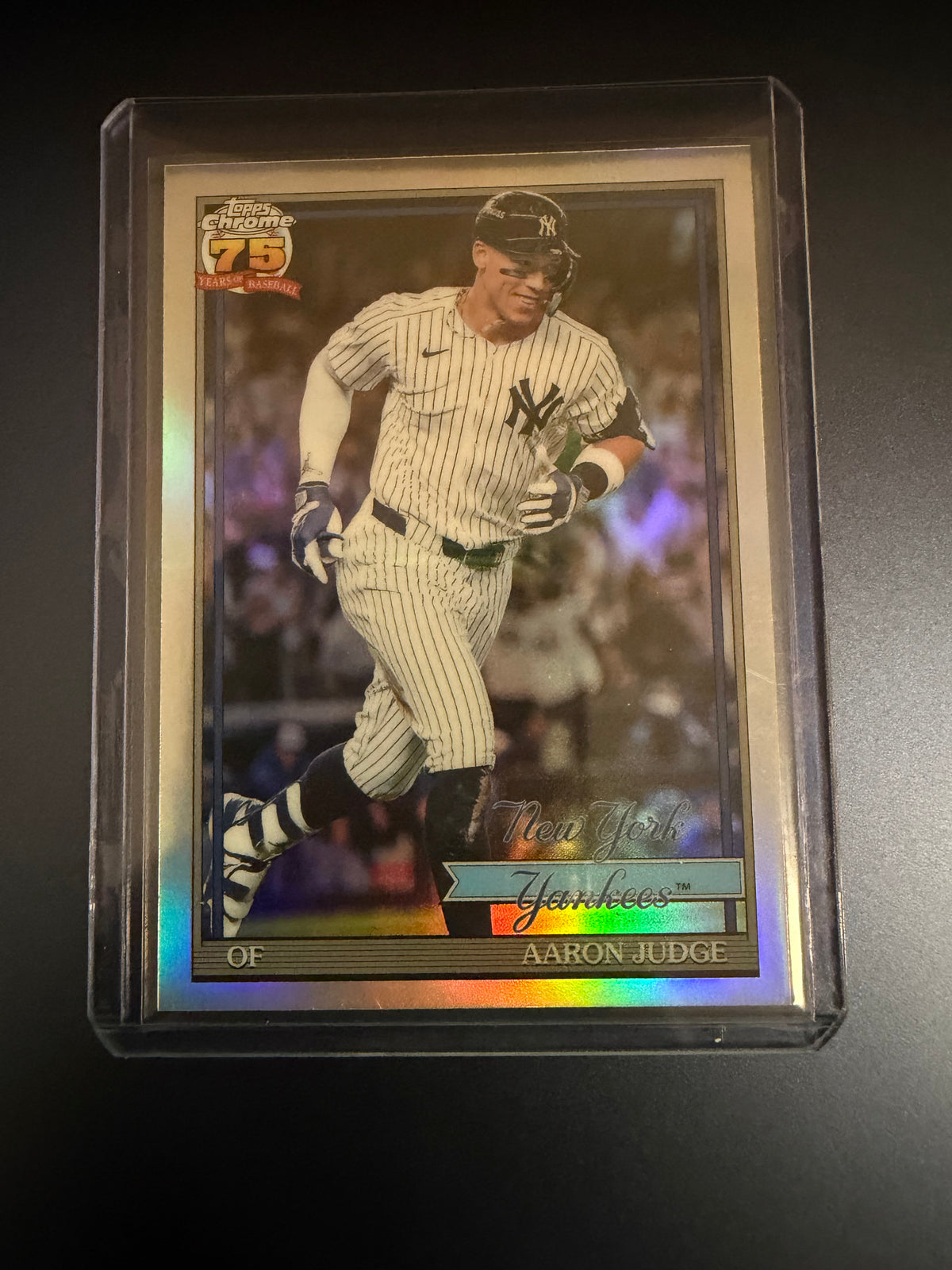 Aaron Judge 2026 Topps Chrome 75 Years of Topps Baseball Refractor Insert