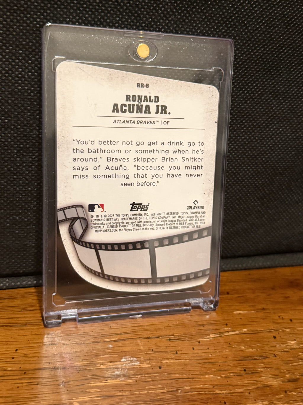Ronald Acuna Jr 2023 Bowman's Best Reel to Reel Die-Cut #RR-5 RAW