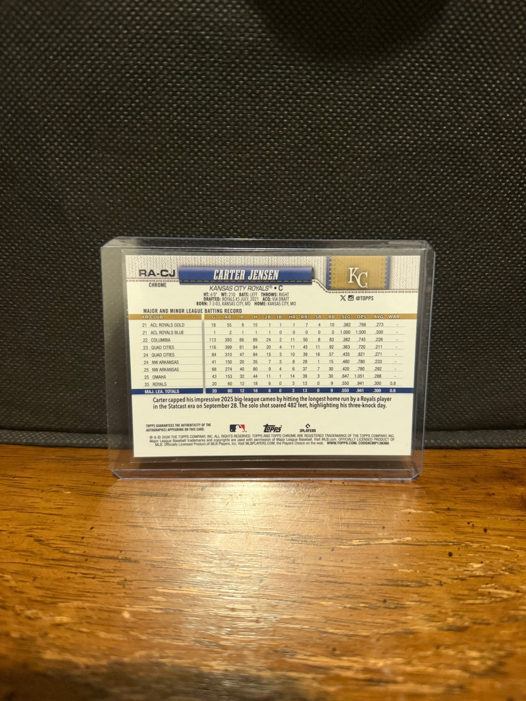 2026 Topps Chrome Carter Jensen Rookie Autograph #RA-CJ