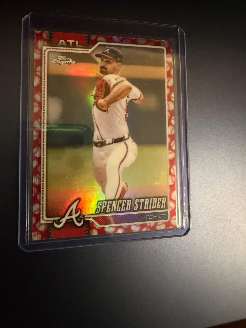 Spencer Strider 2026 Topps Chrome Red Seams Border Refractor