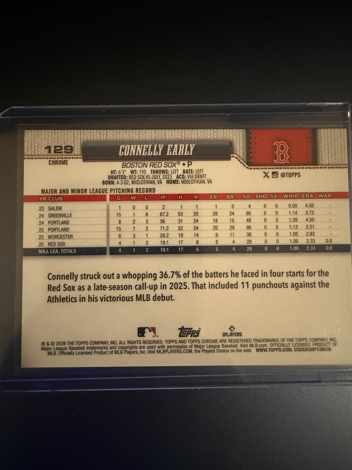 2026 Topps Chrome Connelly Early X-Fractor