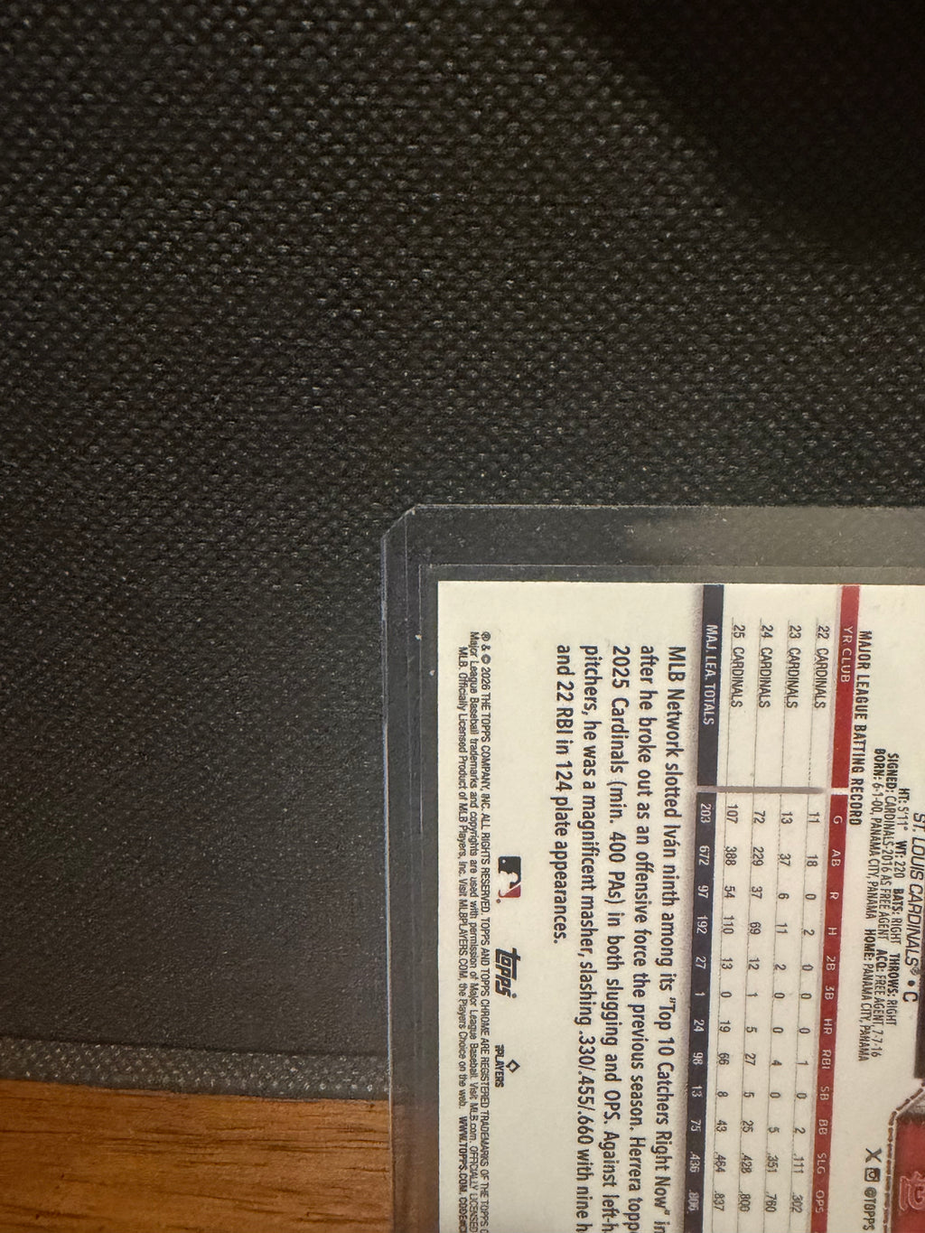 2026 Topps Chrome Iván Herrera Blue X-Fractor /150