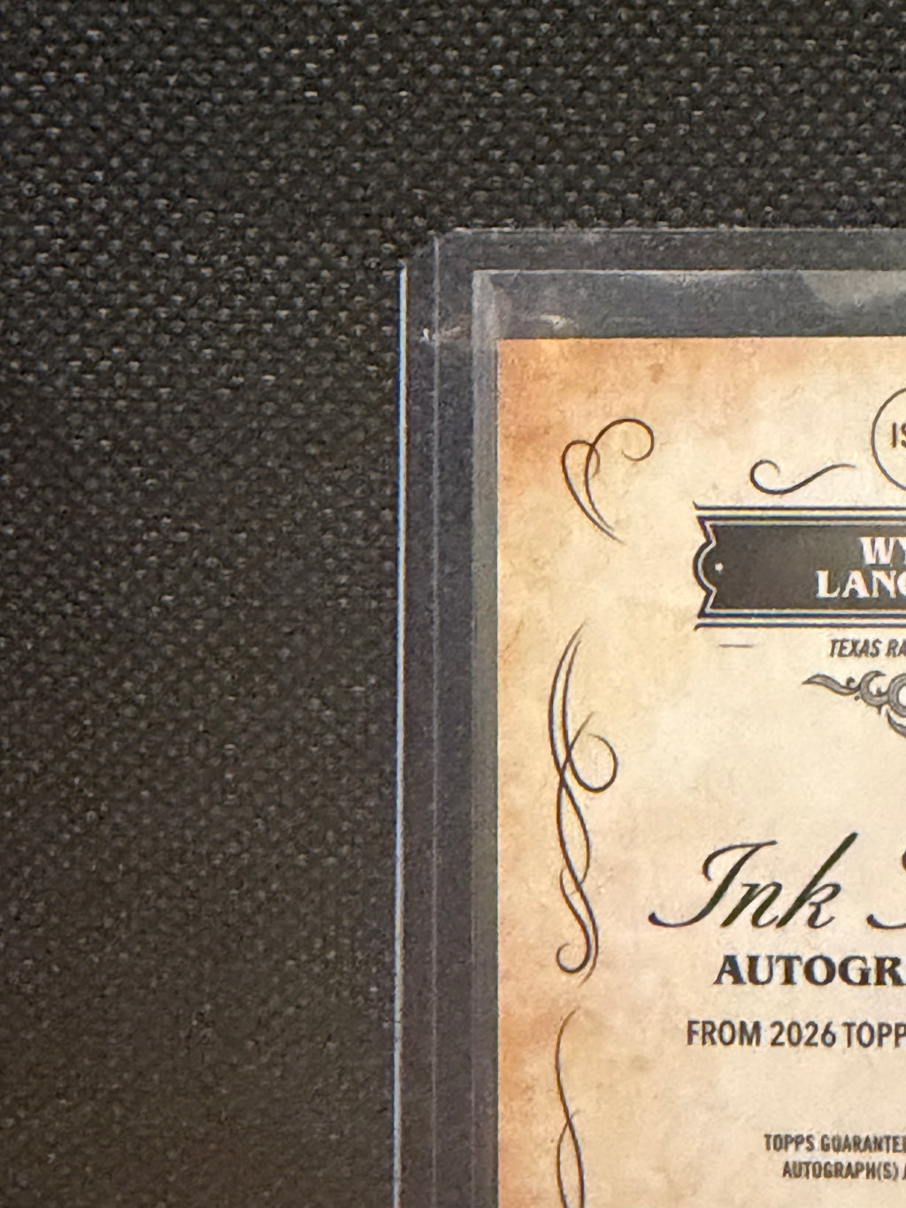 2026 Topps Chrome Wyatt Langford Ink Strokes Autograph #IS-WL