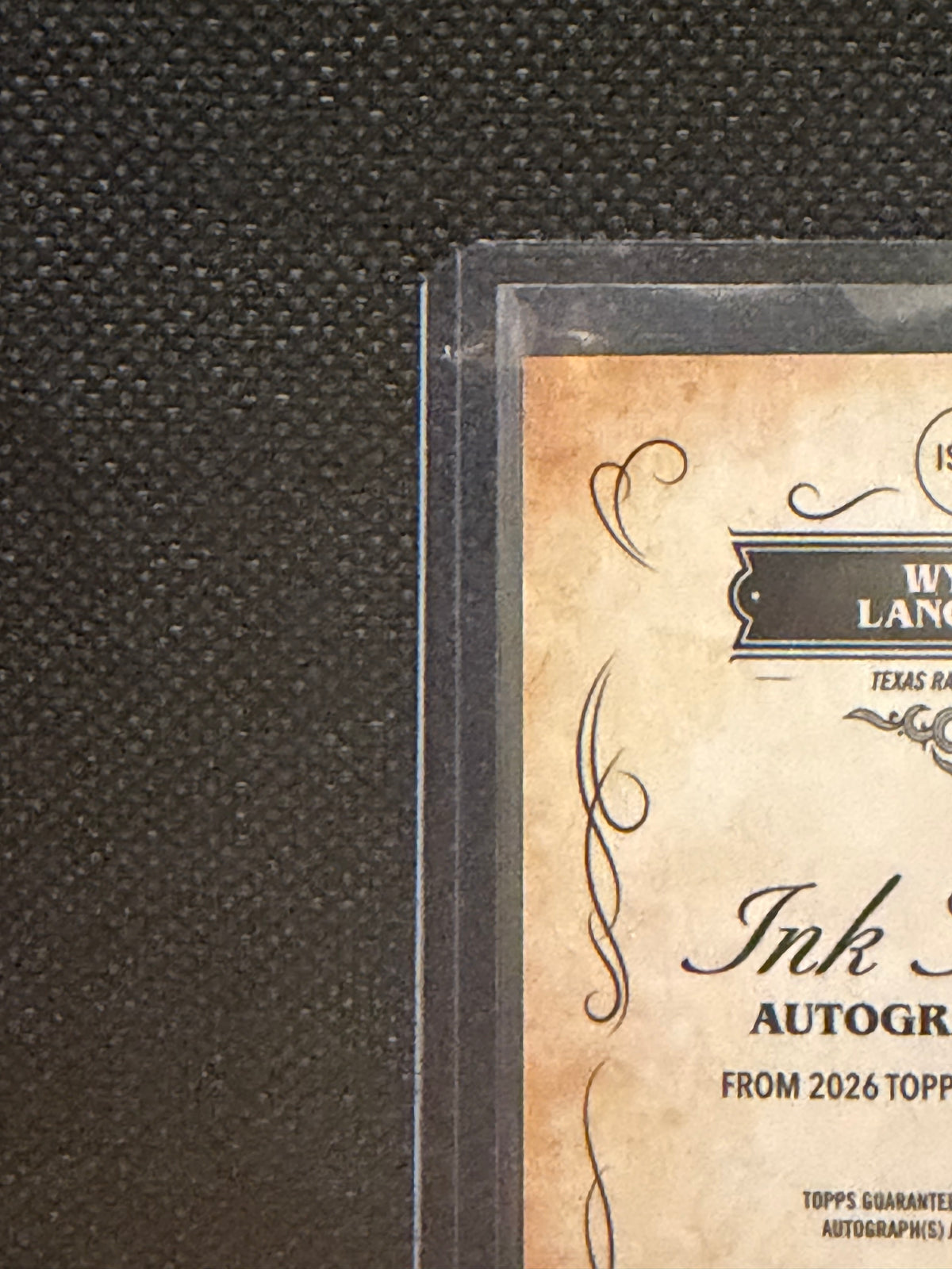 2026 Topps Chrome Wyatt Langford Ink Strokes Autograph #IS-WL
