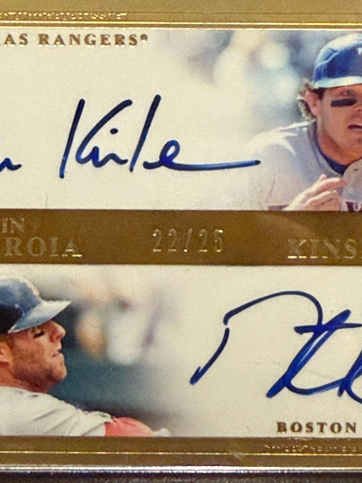 Dustin Pedroia / Ian Kinsler 2011 Topps Tier One Dual Autograph #22/25 RAW