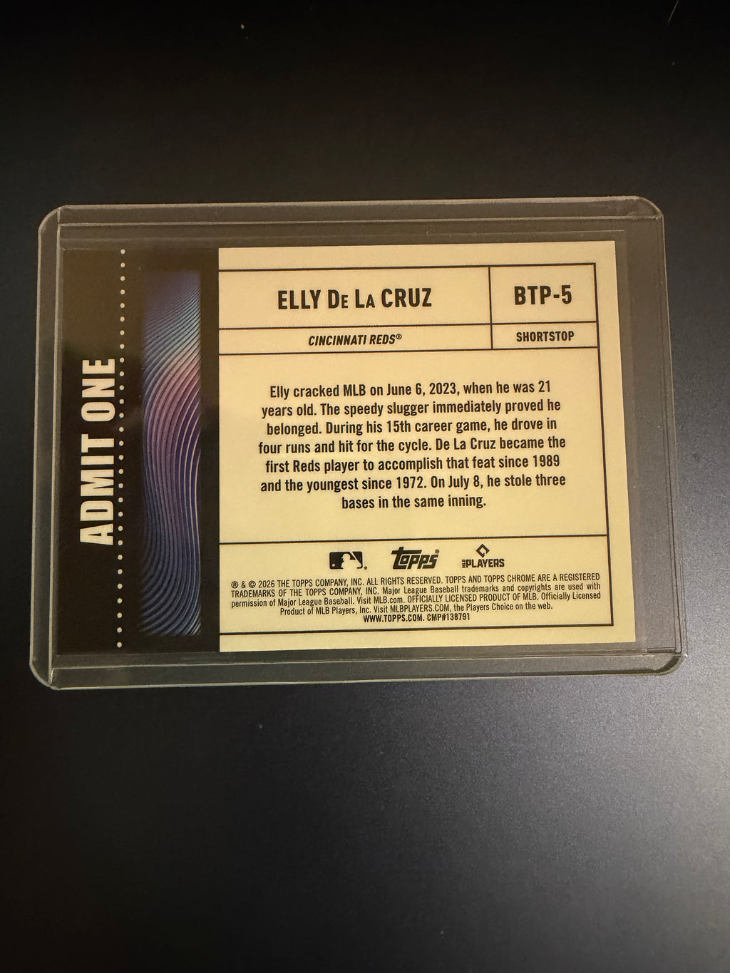 Elly De La Cruz 2026 Topps Chrome Big Ticket Insert