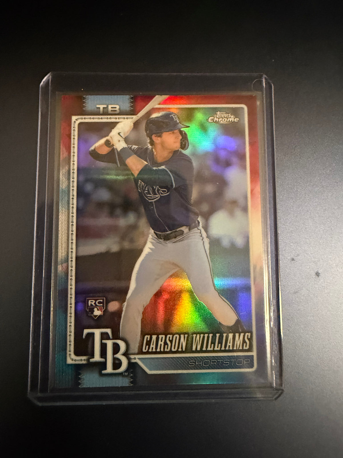 Carson Williams 2026 Topps Chrome Red, White and Blue Refractor