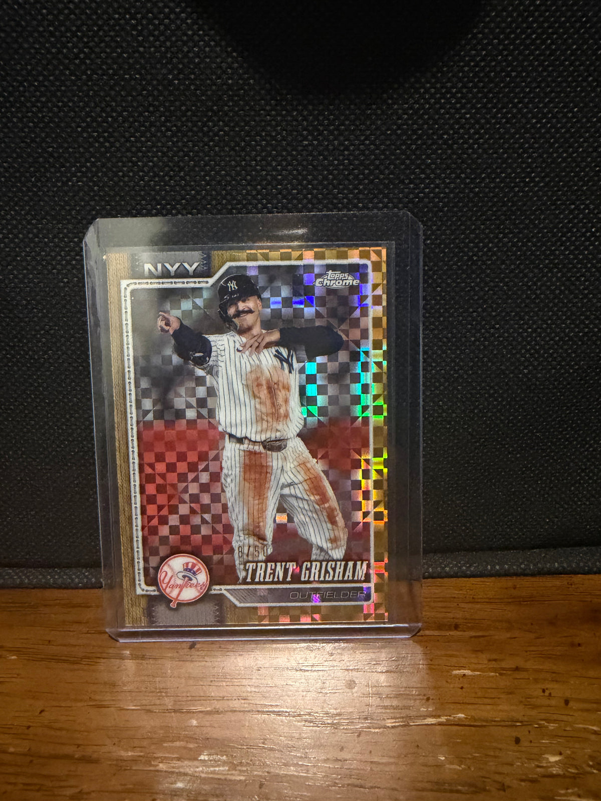 2026 Topps Chrome Trent Grisham Gold X-Fractor /50