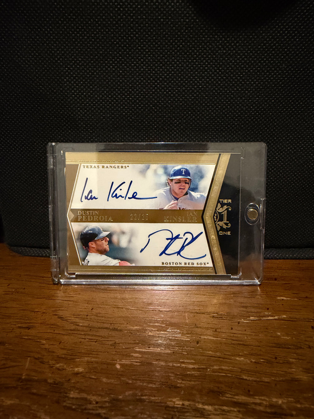 Dustin Pedroia / Ian Kinsler 2011 Topps Tier One Dual Autograph #22/25 RAW